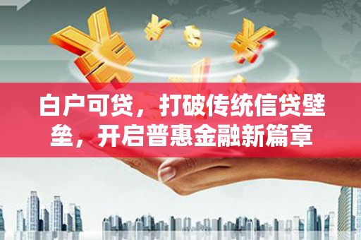 井陉白户可贷，打破传统信贷壁垒，开启普惠金融新篇章